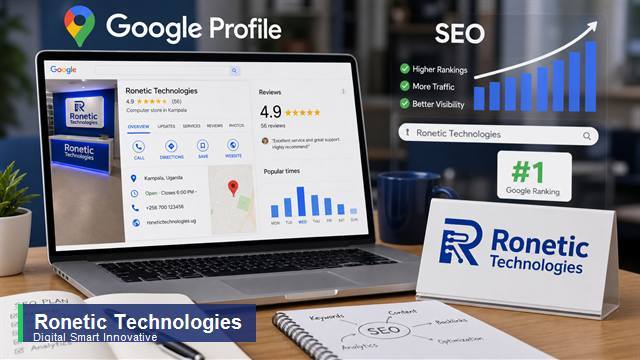 Google profile and SEO growth graphs