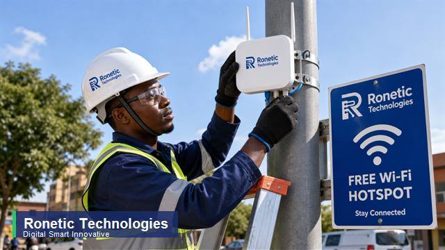Ronetic Technologies public Wi-Fi hotspot installation